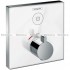 Термостат hansgrohe ShowerSelect Glass для двух потребителей стеклянный, белый/хром 15737400