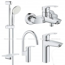 Набір зішувачів для ванни і кухні 4 в 1 Grohe Eurosmart New (23324003+33300003+27926001+33202003)