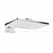 Верхній душ Hansgrohe Rainmaker Select 460 2jet з тримачем 450 мм, білий/ хром (24005400)