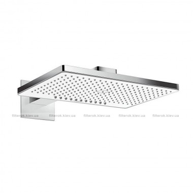 Верхній душ Hansgrohe Rainmaker Select 460 2jet з тримачем 450 мм, білий/ хром (24005400)
