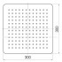 Верхній душ Imprese 300x300 сталь (SQ300SS2)