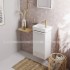Змішувач для умивальника Hansgrohe Tecturis S 80 CoolStart без донного клапана Brushed Bronze (73301140)