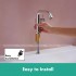 Змішувач для умивальника Hansgrohe Tecturis S EcoSmart+ зі зливною гарнітурою хром