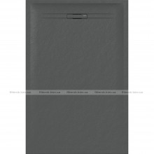 Душовий піддон Geberit SESTRA 80x120х4 прямокутний, графіт, поверхня зі сланцевою структурою