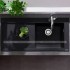 Мийка кухонна Hansgrohe S514-F450 1050х510 з сушилкою зліва, чорний графiт (43314170)
