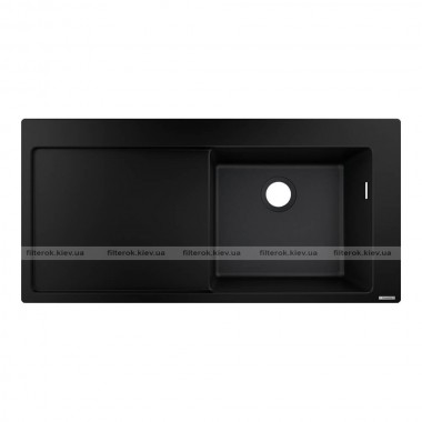 Мийка кухонна Hansgrohe S514-F450 1050х510 з сушилкою зліва, чорний графiт (43314170)