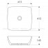 Накладний умивальник Imprese Black Edge 41 см квадратний (i11096)