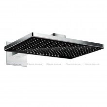 Верхній душ Hansgrohe Rainmaker Select 460 2jet з тримачем зі стіни 450 мм, чорний/хром (24005600)