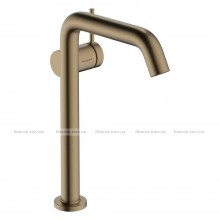 Змішувач для умивальника Hansgrohe Tecturis S EcoSmart+ 240 зі зливним клапаном бронза