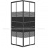 Душова кабіна RJ BLACK VELUM 90x90x180 Квадратна, скло "Black linia" 4мм, без піддону, чорний матовий (90BRZ082Linia)