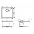 Мийка кухонна Hansgrohe S71 S719-U400 під стільницю 450х450, сталь (43425800)