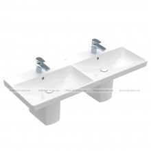 Умивальник накладний подвійний Villeroy&Boch Avento на 2 змішувача (4A23CK01)