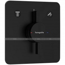 Змішувач для душу Hansgrohe DuoTurn Q на 2 споживача чорний матовий (75414670)