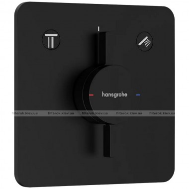Змішувач для душу Hansgrohe DuoTurn Q на 2 споживача чорний матовий (75414670)
