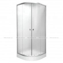 Душова кабіна RJ TULIP 80x80x194 мілкий піддон, скло 4мм FABRIС, колір сатин (80RZ081)