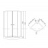 Душова кабіна RJ TULIP 80x80x194 мілкий піддон, скло 4мм FABRIС, колір сатин (80RZ081)