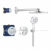 Душова система прихованого монтажу Grohe Grohtherm SmartControl 310 мм, з термостатом, хром (34863000)