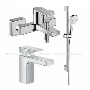 Набір змішувачів для ванни Hansgrohe Vernis Shape 100 3 в 1 хром (71561111)