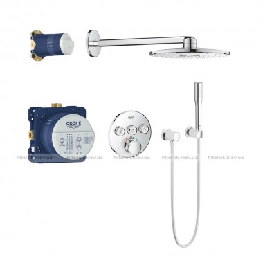 Душова система прихованого монтажу Grohe Grohtherm SmartControl 310 мм, хром (34705000)