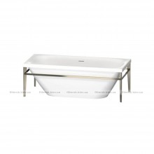 Ванна акрилова Duravit Xviu, вільностояча 180x80 см, з металевою рамою, шампань матовий (700443000B10000)