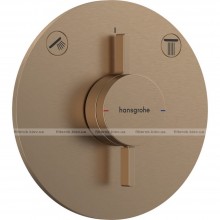 Змішувач для душу Hansgrohe DuoTurn S прихованого монтажу Brushed Bronze (75418140)