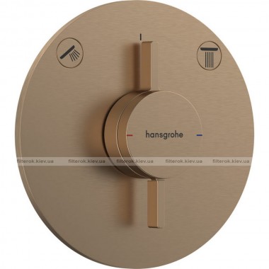 Змішувач для душу Hansgrohe DuoTurn S прихованого монтажу Brushed Bronze (75418140)