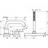 Змішувач для ванни Hansgrohe Tecturis S на 3 отвори з sBox Brushed Bronze (73447140)