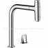 Змішувач для кухні Hansgrohe Metris Select M71 з висувною лійкою на 2 отверстия (73818000)