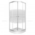 Душова кабіна RJ TULIP 90x90x194, скло 4мм Linia, колір сатин (90RZ081Linia)