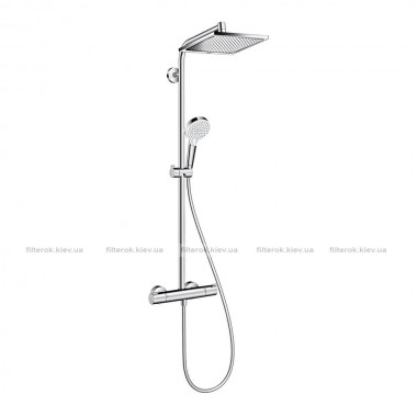 Душова система Hansgrohe Crometta E Showerpipe EcoSmart 240 1jet з термостатом (27281000)