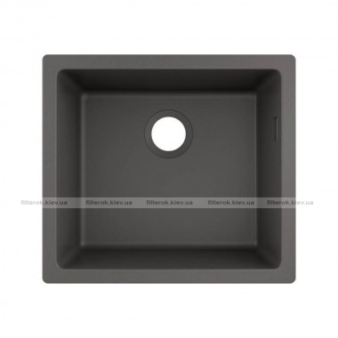 Мийка кухонна Hansgrohe S51, граніт, без крила, S510-U450, сірий камінь (43431290)