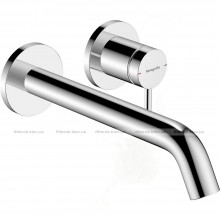 Змішувач для умивальника Hansgrohe Tecturis S без прихованої частини довгий вилив