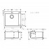 Мийка кухонна Hansgrohe S51, граніт, без крила, накладна, S510-F45, сірий камінь (43312290)