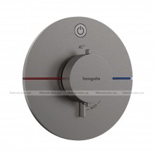 Термостат прихованого монтажу Hansgrohe ShowerSelect Comfort S 1 функція, матовий чорний хром (15553340)