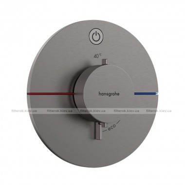 Термостат прихованого монтажу Hansgrohe ShowerSelect Comfort S 1 функція, матовий чорний хром (15553340)