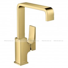 Змішувач для умивальника Hansgrohe Metropol 230 із донним клапаном золото
