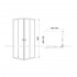 Душова кабіна RJ VELUM 80x80x180 Квадратна, скло Linia 4 мм, без піддону (80RZ082Linia)