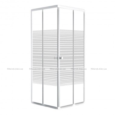 Душова кабіна RJ VELUM 80x80x180 Квадратна, скло Linia 4 мм, без піддону (80RZ082Linia)