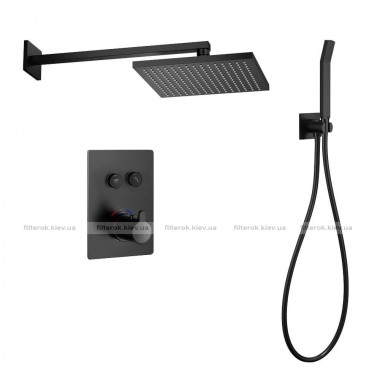 Душова система прихованого монтажу IMPRESE SMART CLICK (ZMK101901240+ZMK101901223+ZMK101901224), чорний матовий