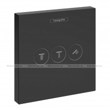 Перемикач потоків для душу Hansgrohe ShowerSelect 3 клавіші, чорний матовий (15764670)