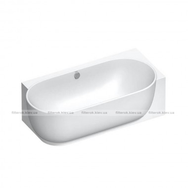 Ванна акрилова Duravit LUV, пристінна 180x95 см правостороння з ніжками та панеллю (700432000000000)