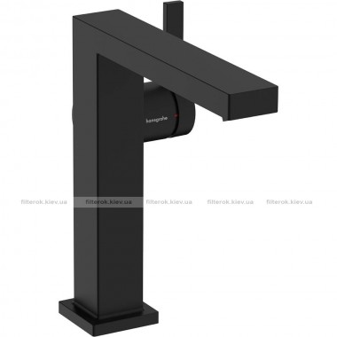 Змішувач для раковини Hansgrohe Tecturis S CoolStart EcoSmart+ зі зливним гарнітуром чорний матовий (73040670)