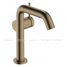 Змішувач для умивальника Hansgrohe Tecturis S EcoSmart+ зі зливним клапаном бронза