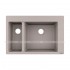 Мийка кухонна Hansgrohe S510-F635 770х510 на дві чаші 180/450, сірий бетон (43315380)