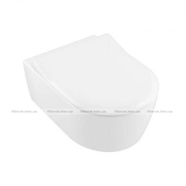 Унітаз підвісний Villeroy&Boch Subway Avento Rimless 53 см + Сидіння (5656RSR1)