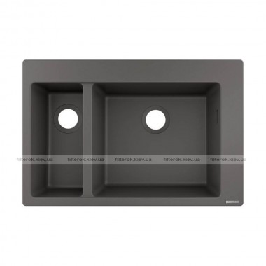 Мийка кухонна Hansgrohe S510-F635 на 2 чаші, сірий камінь (43315290)