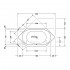 Ванна шестикутна Duravit D-Code 190х90см, вбудовуваний варіант (700138000000000)