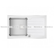 Кухонная мойка Teka Diamond 1B 1D 86 (115100012) белое стекло
