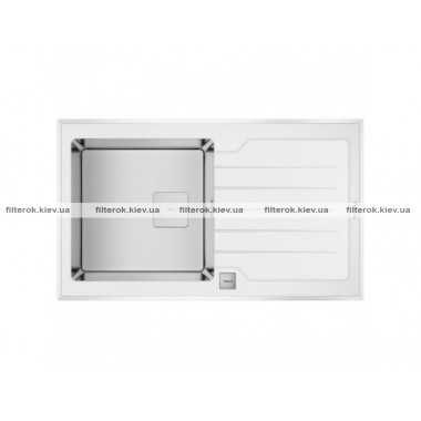 Кухонная мойка Teka Diamond 1B 1D 86 (115100012) белое стекло