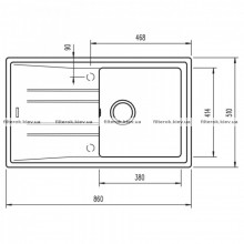 Кухонная мойка Teka STONE 50 B-TG 1B 1D (115330014) серый металлик